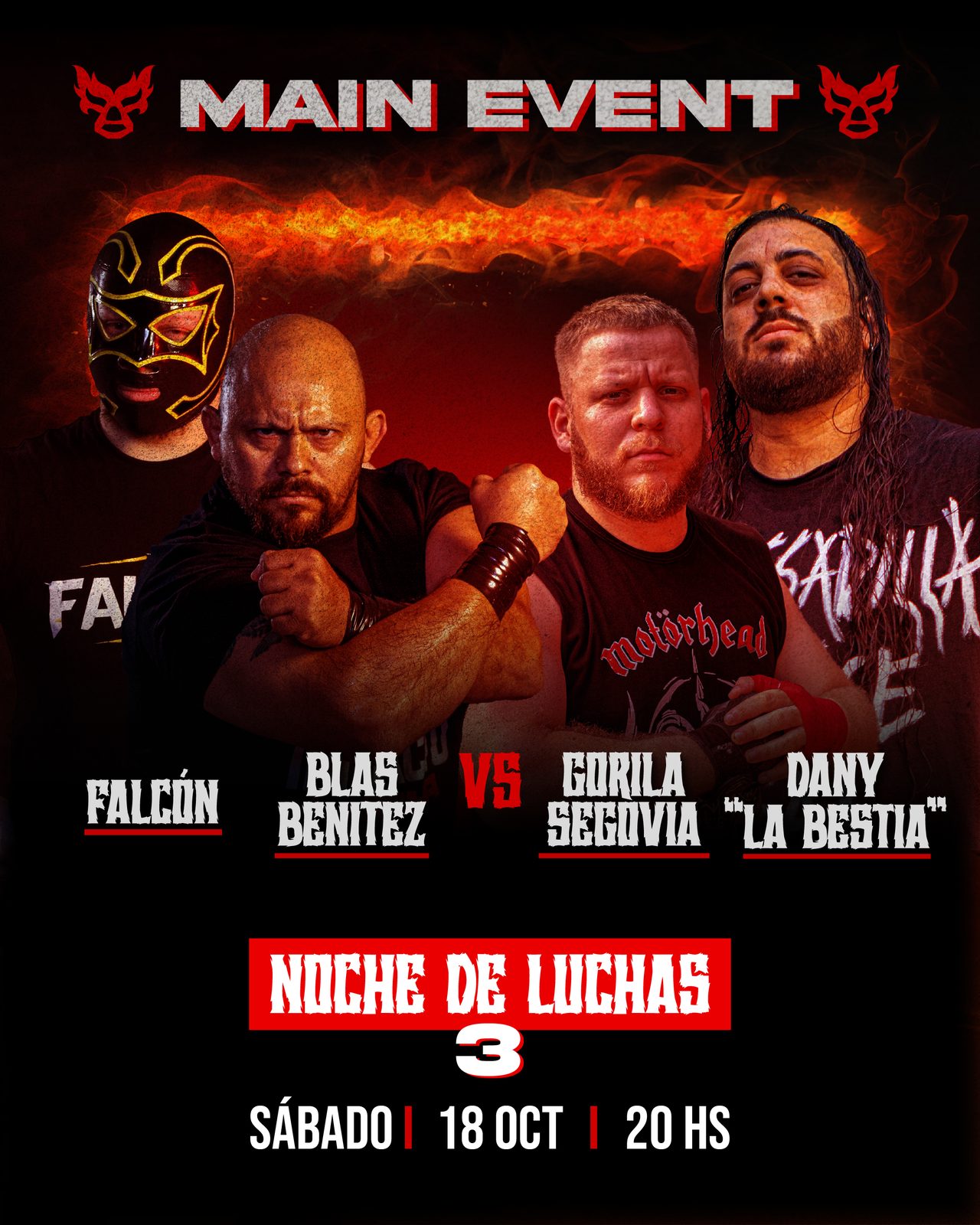 Gorila Segovia & Dany la Bestia vs Blas Benítez vs Falcon
